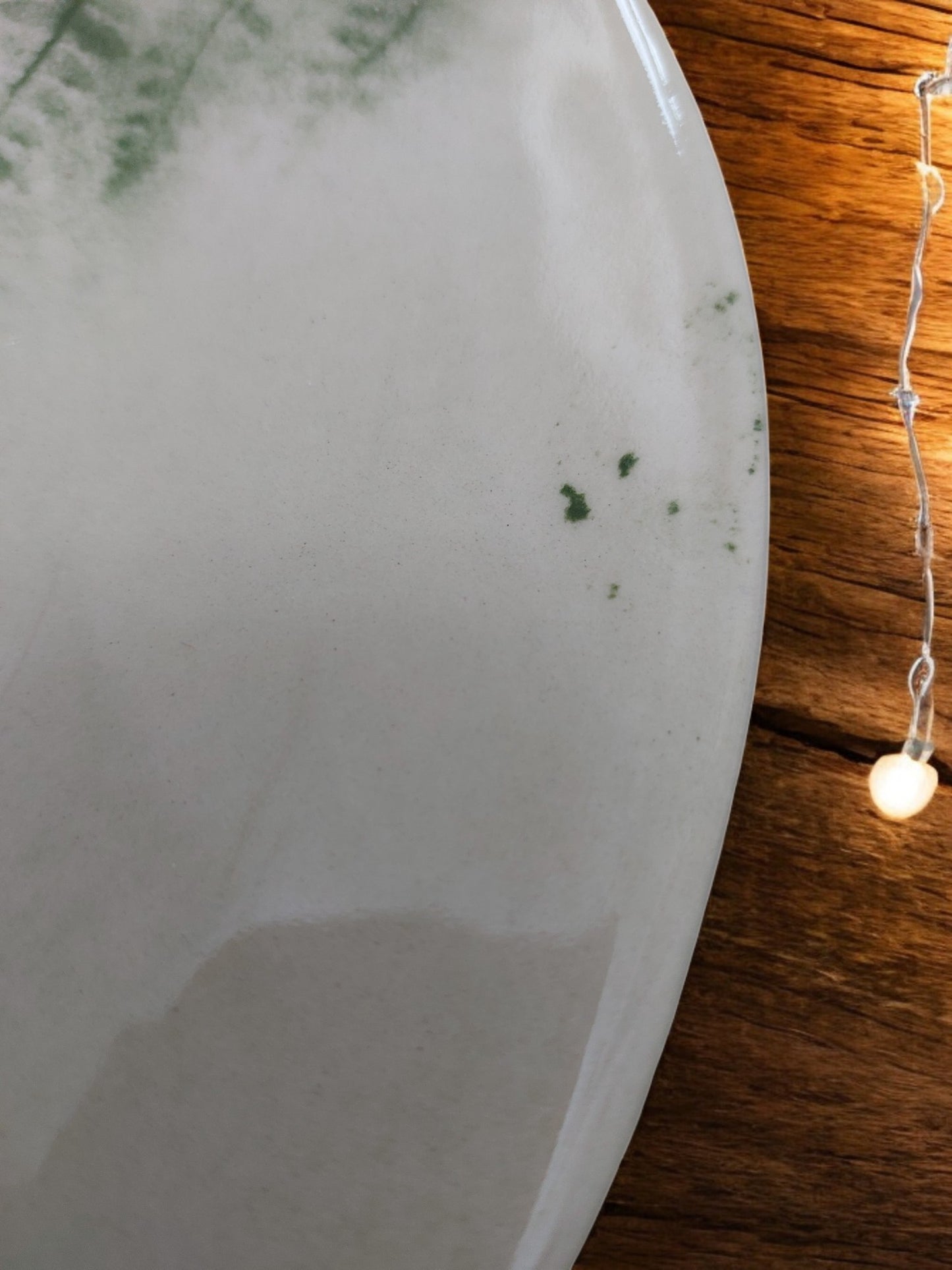 Fern leaf 2 tier pottery cake / cupcake /afternoon tea stand