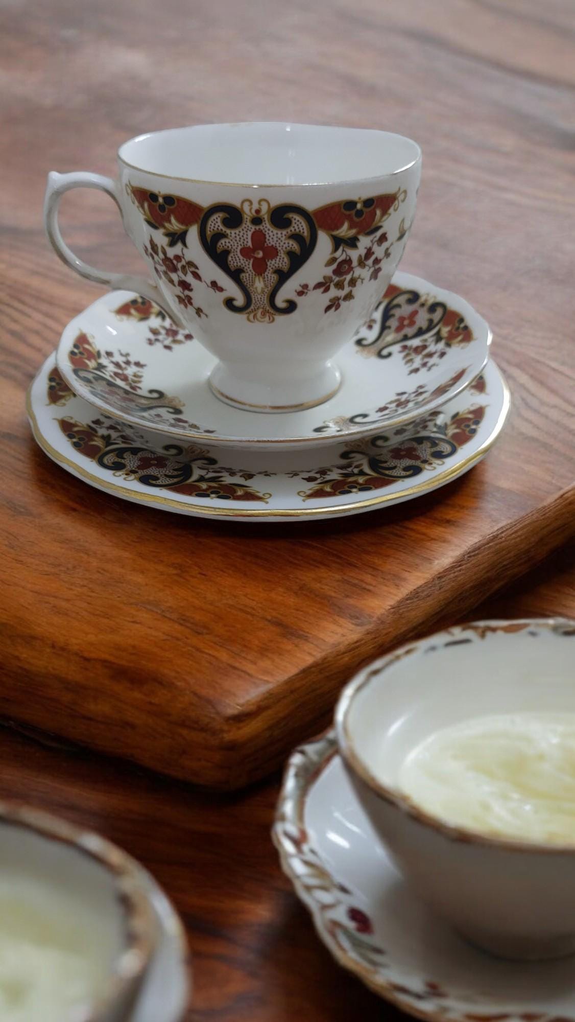 Colclough Royale bone china teacup trio set