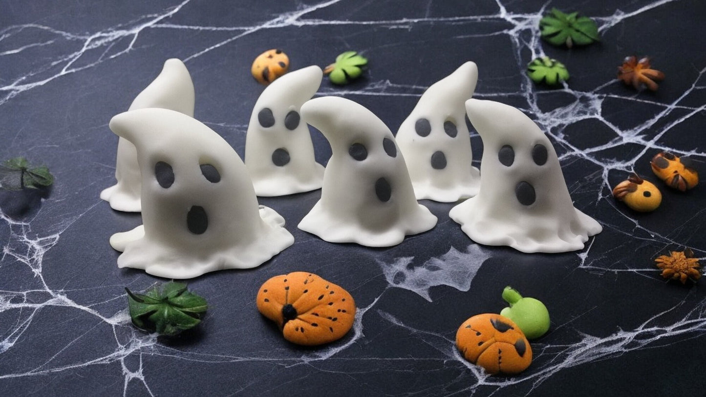 3D Spooky Scary Pumpkin Witch Cat Ghost Fingers Halloween Cupcake Cake toppers Vegan