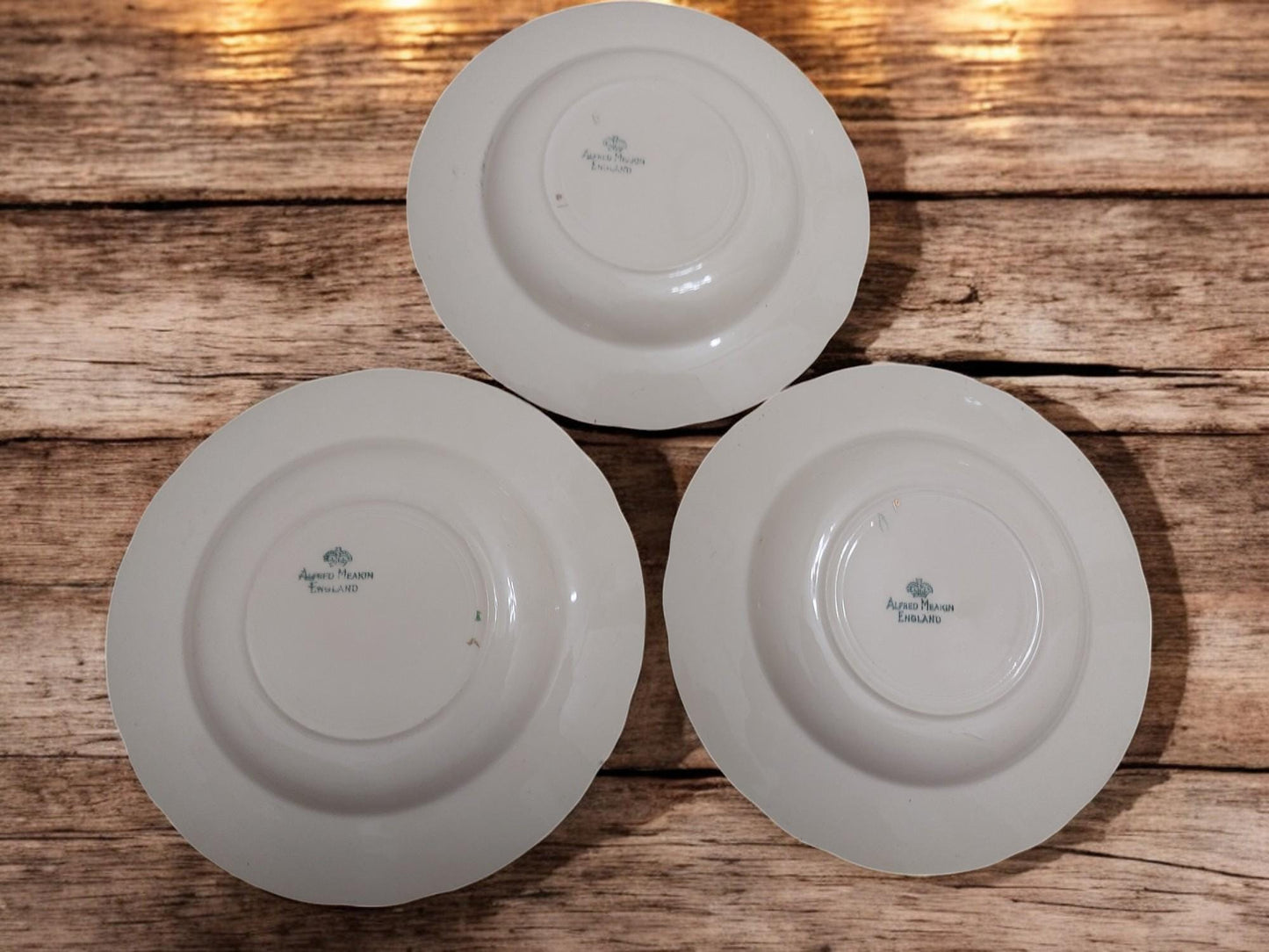 Alfred Meakin dessert bowls pink rose design fruit dish, flowers