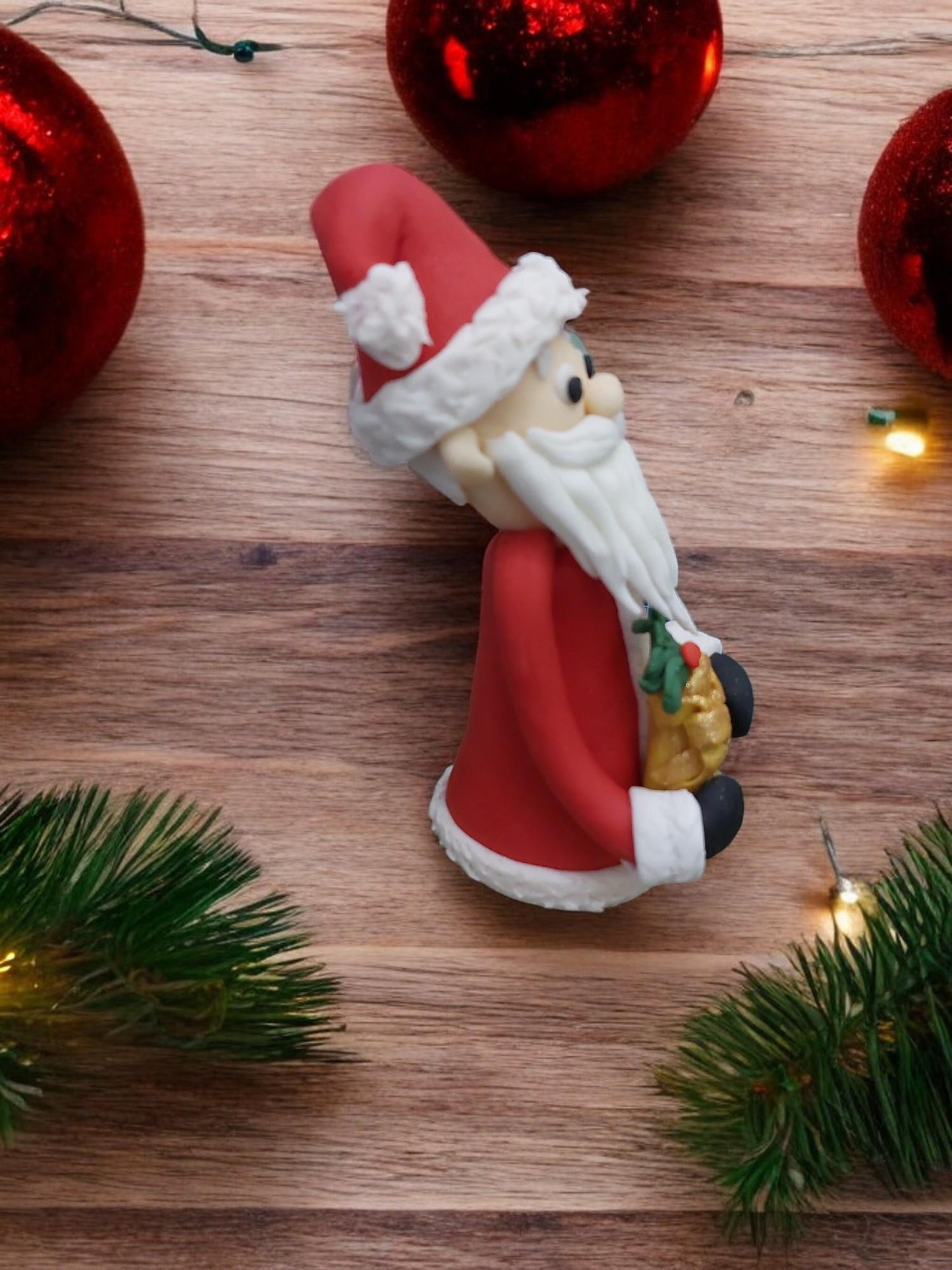 Santa Claus Fondant Christmas Cake topper decorations