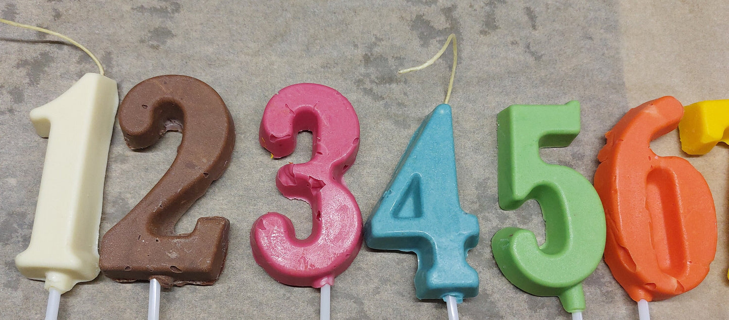 Edible number candles Vegetarian/Vegan