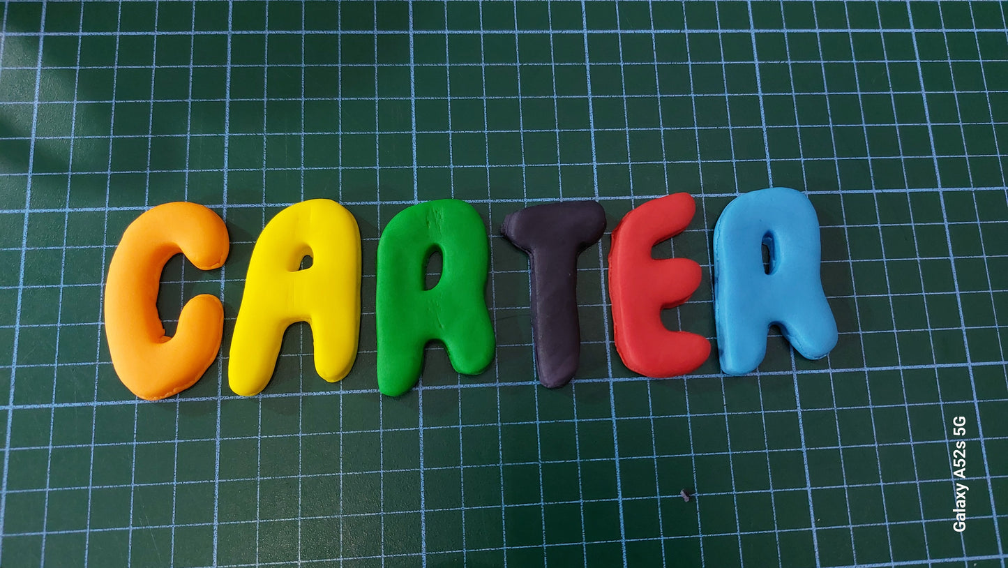 Edible Mini Large fondant Robot/Brick men cake topper decoration