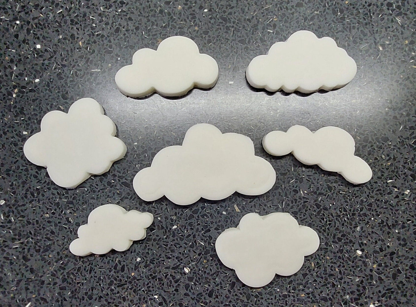 Fondant cloud cake cupcake toppers Vegan