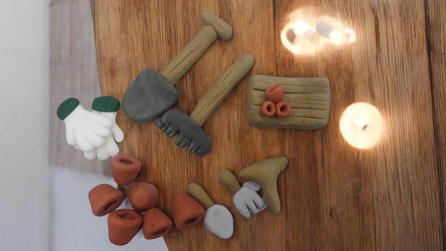 3D Edible Vegan flower pot garden birthday allotment cake topper