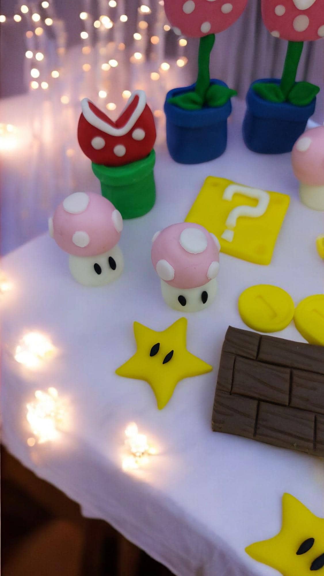 Mario Super Luigi Fondant cake topper decorations vegan