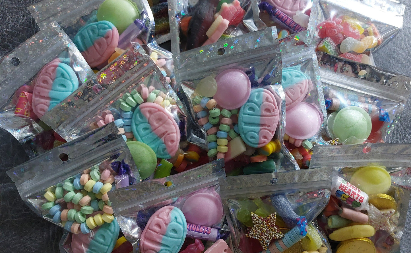 Pre Filled 75g Party Favour bags Treat bags Birthday sweet bags Vegan/ Vegetarian/ Other Diets