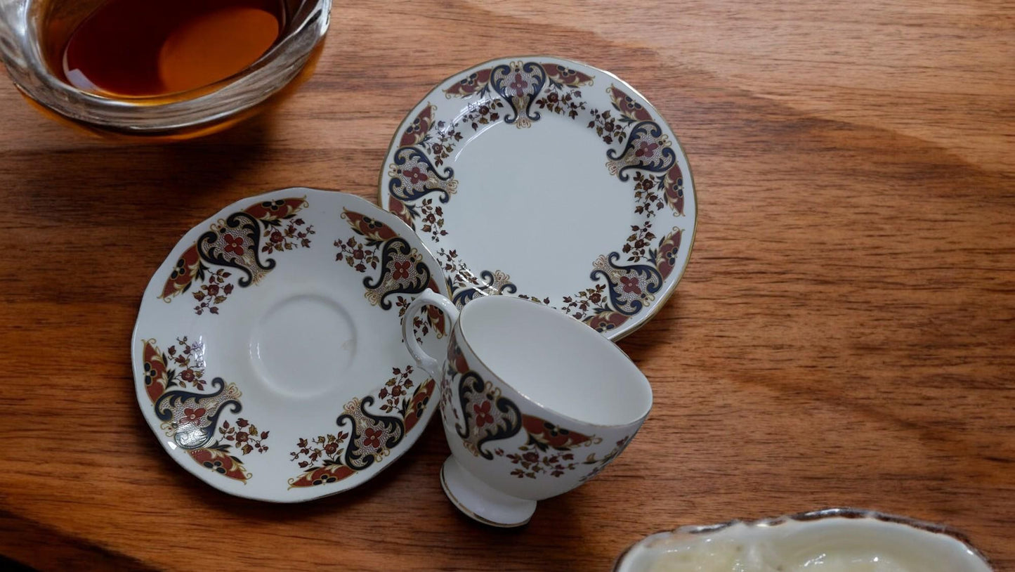 Colclough Royale bone china teacup trio set