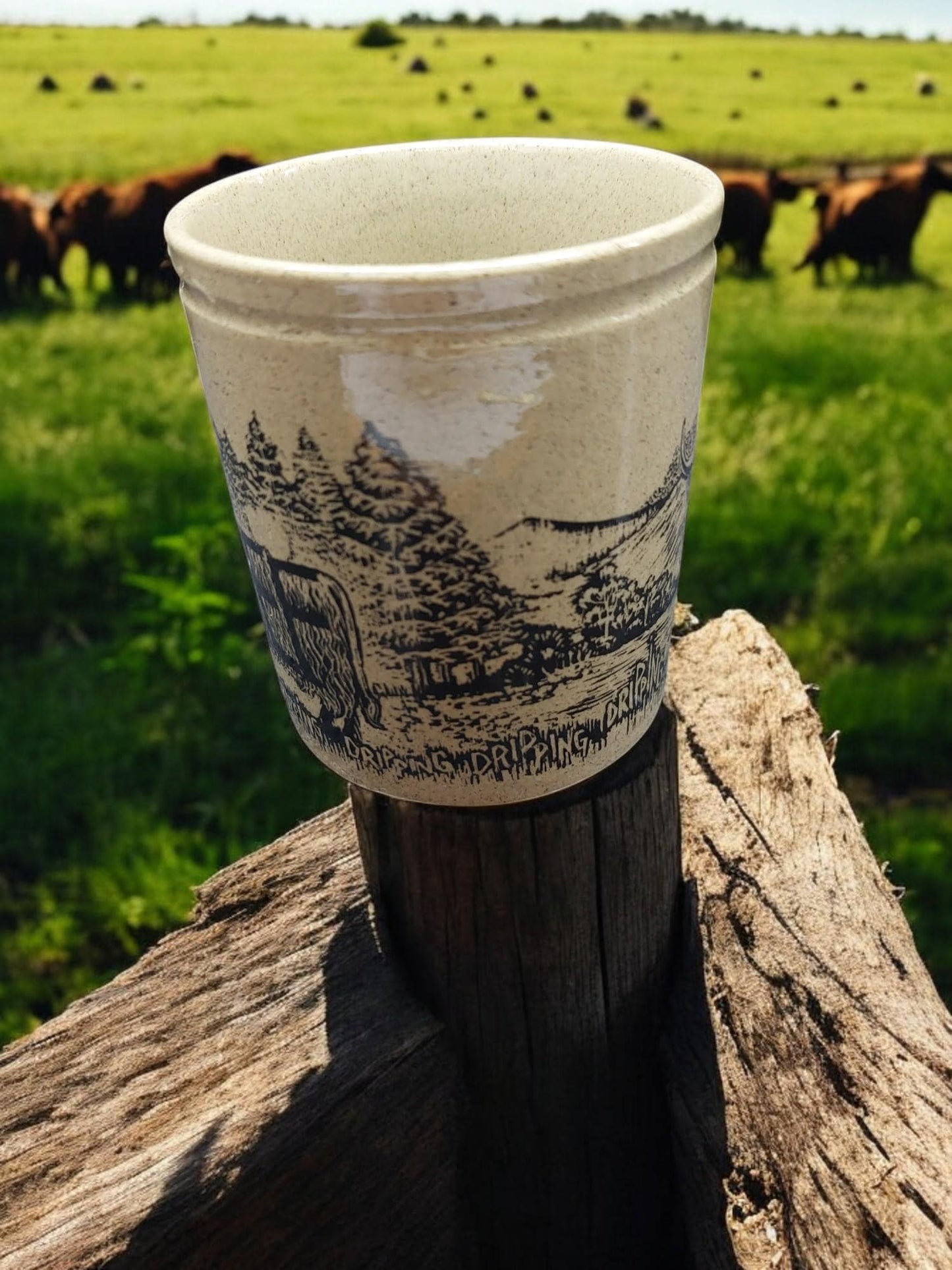 McLaggan Smith Prints Jamestown Scotland Beef dripping cup mug