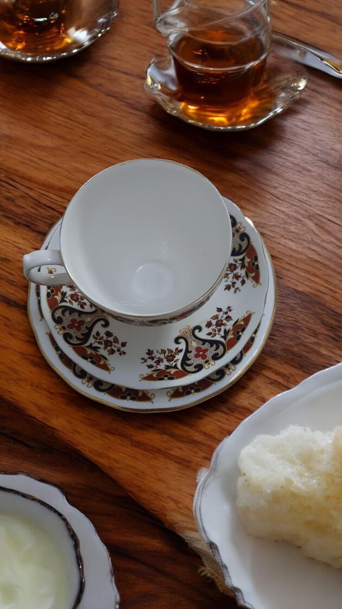 Colclough Royale bone china teacup trio set
