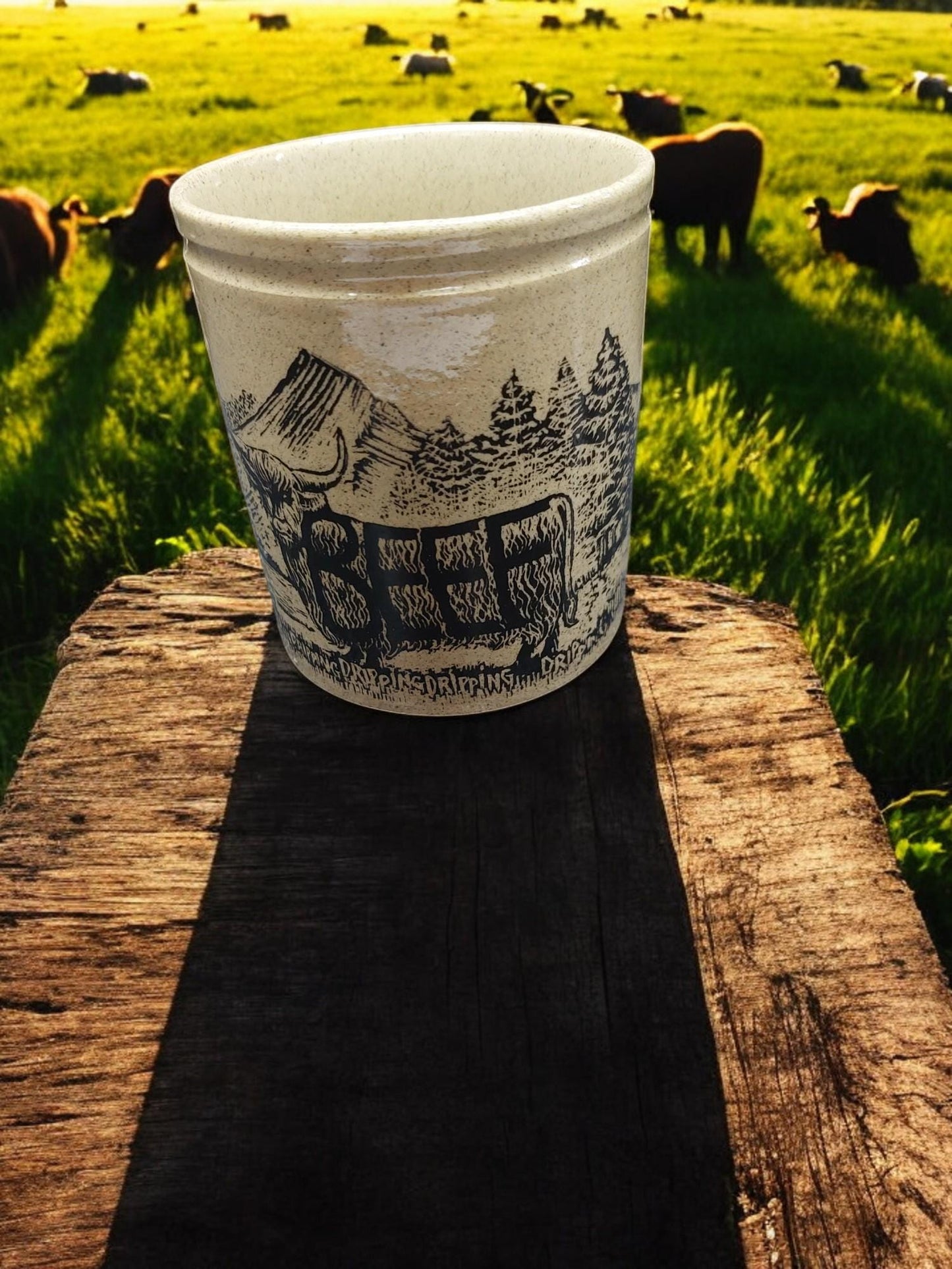 McLaggan Smith Prints Jamestown Scotland Beef dripping cup mug
