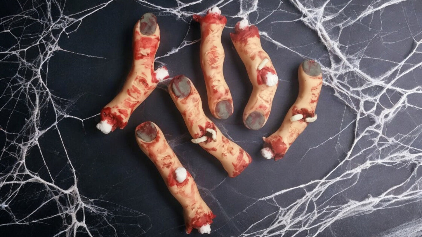 3D Spooky Scary Pumpkin Witch Cat Ghost Fingers Halloween Cupcake Cake toppers Vegan