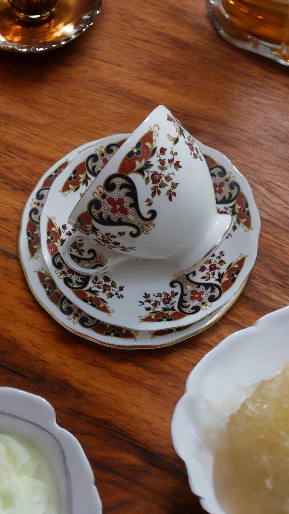 Colclough Royale bone china teacup trio set