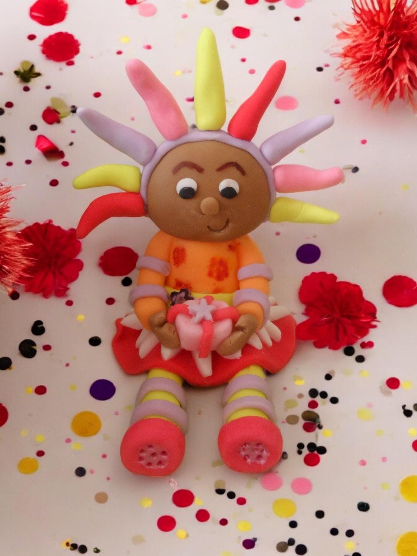 Handmade Edible Iggle Makka Upsy In The Night Garden Cake Topper fondant