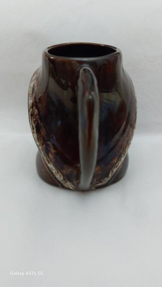 Kernewek Pottery Fisherman Jug Brown 11.5 cm High Good Condition Vintage