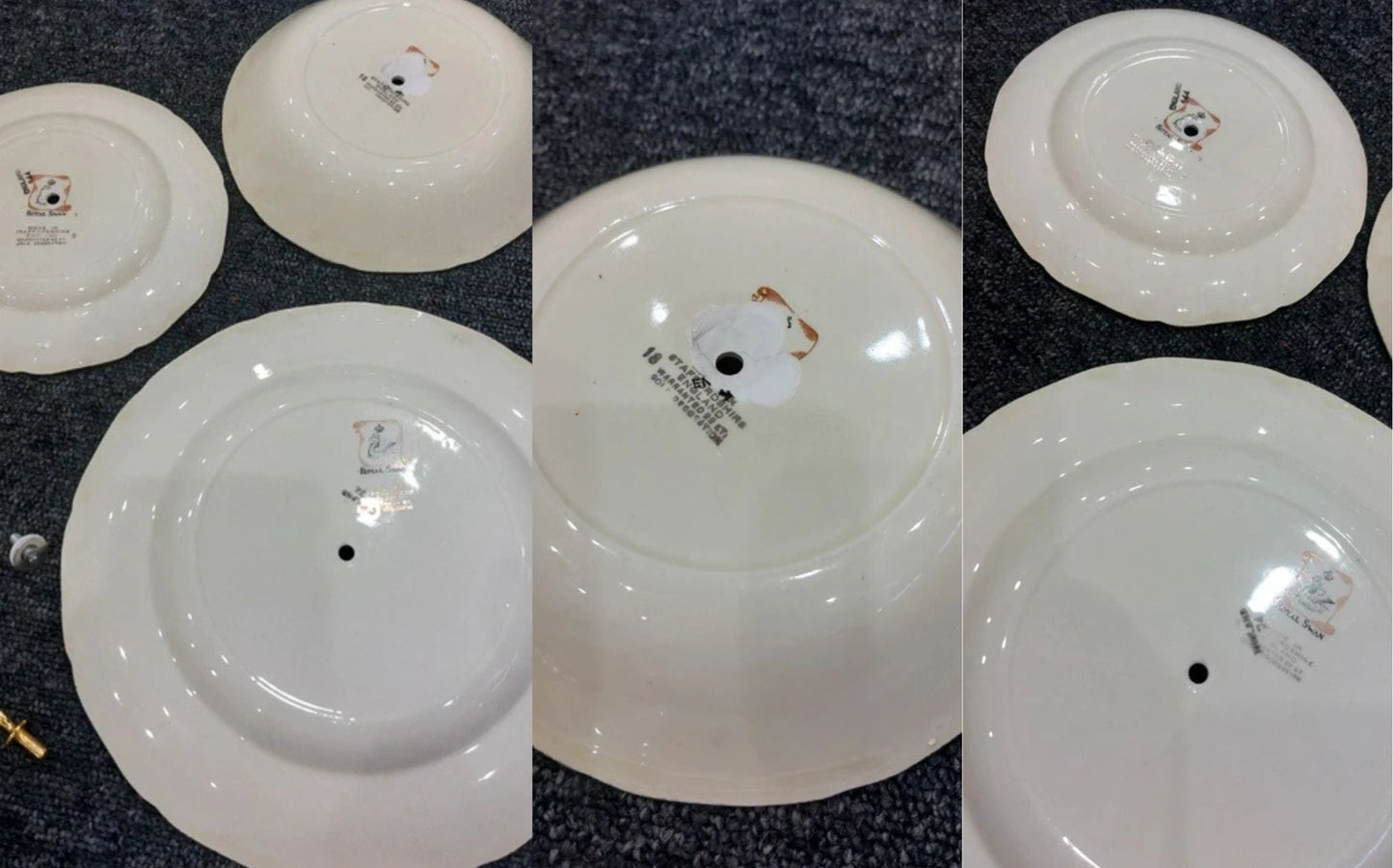 Vintage Royal Swan Pink Rose 2/3 tiered Cake stand