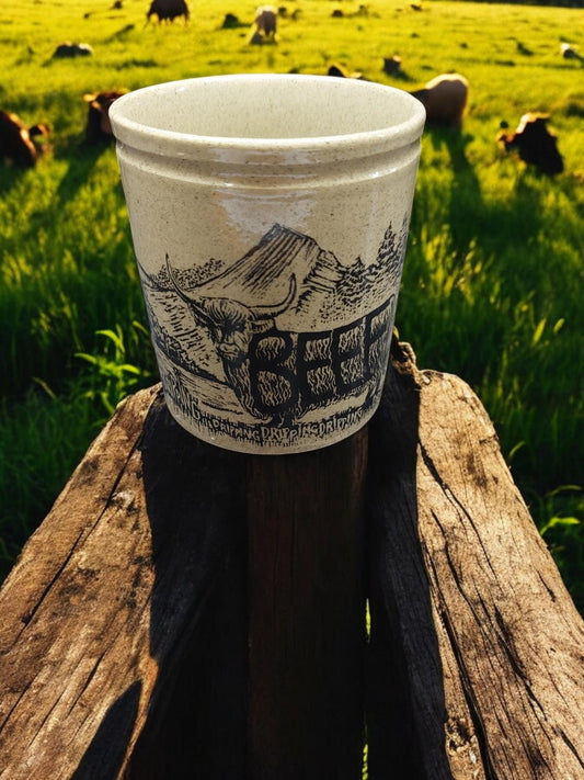 McLaggan Smith Prints Jamestown Scotland Beef dripping cup mug