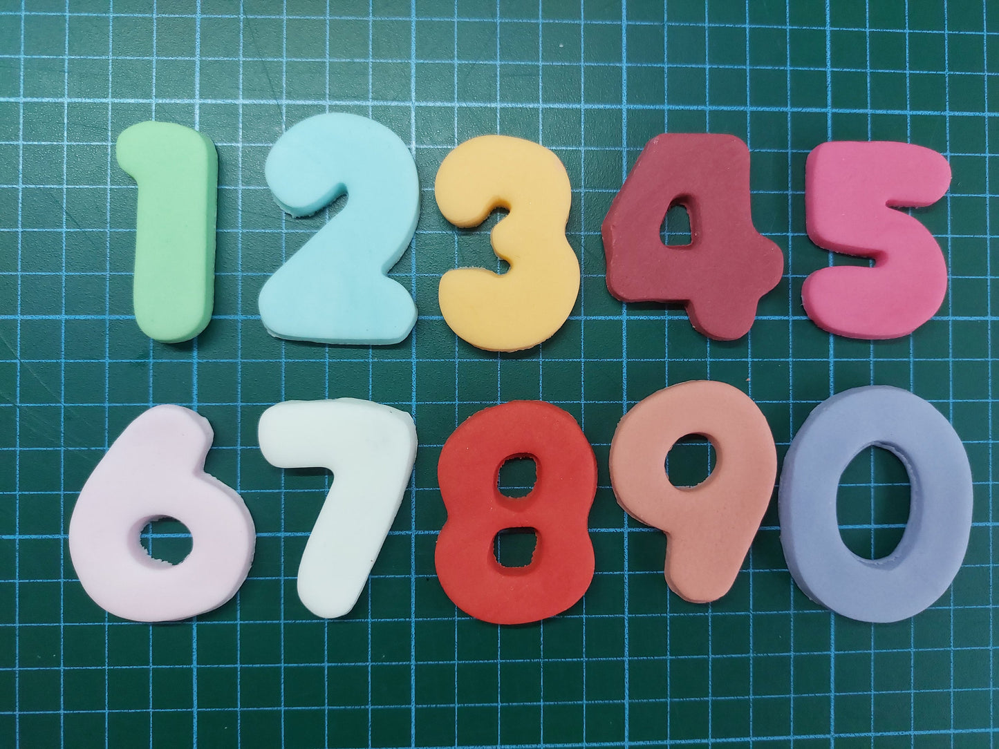 Edible fondant cake cupcake topper Number Age Vegan